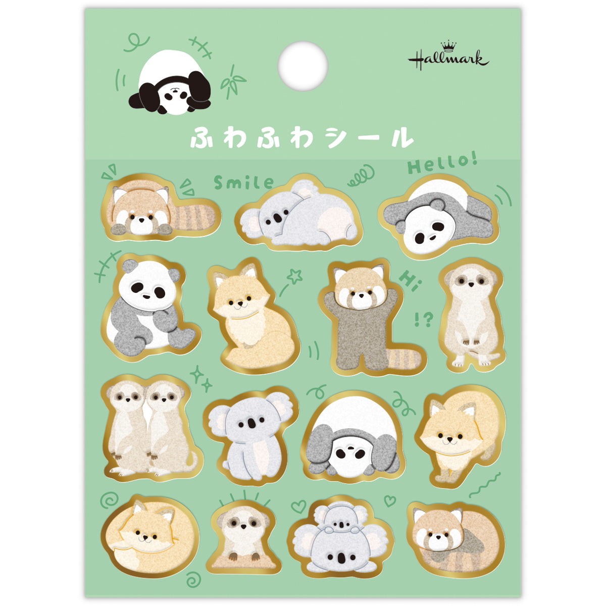 フロッキー加工 ふわふわシール ふわふわアニマル