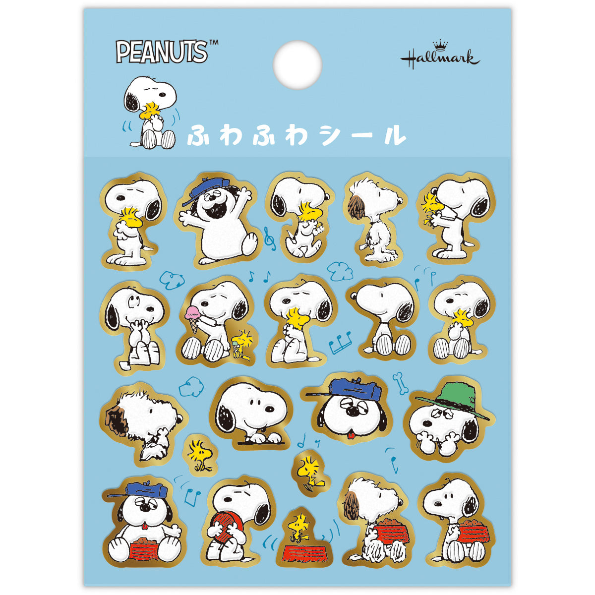 スヌーピー フロッキー加工 ふわふわシール ふわふわスヌーピー