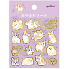 フロッキー加工 ふわふわシール ふわふわいぬ