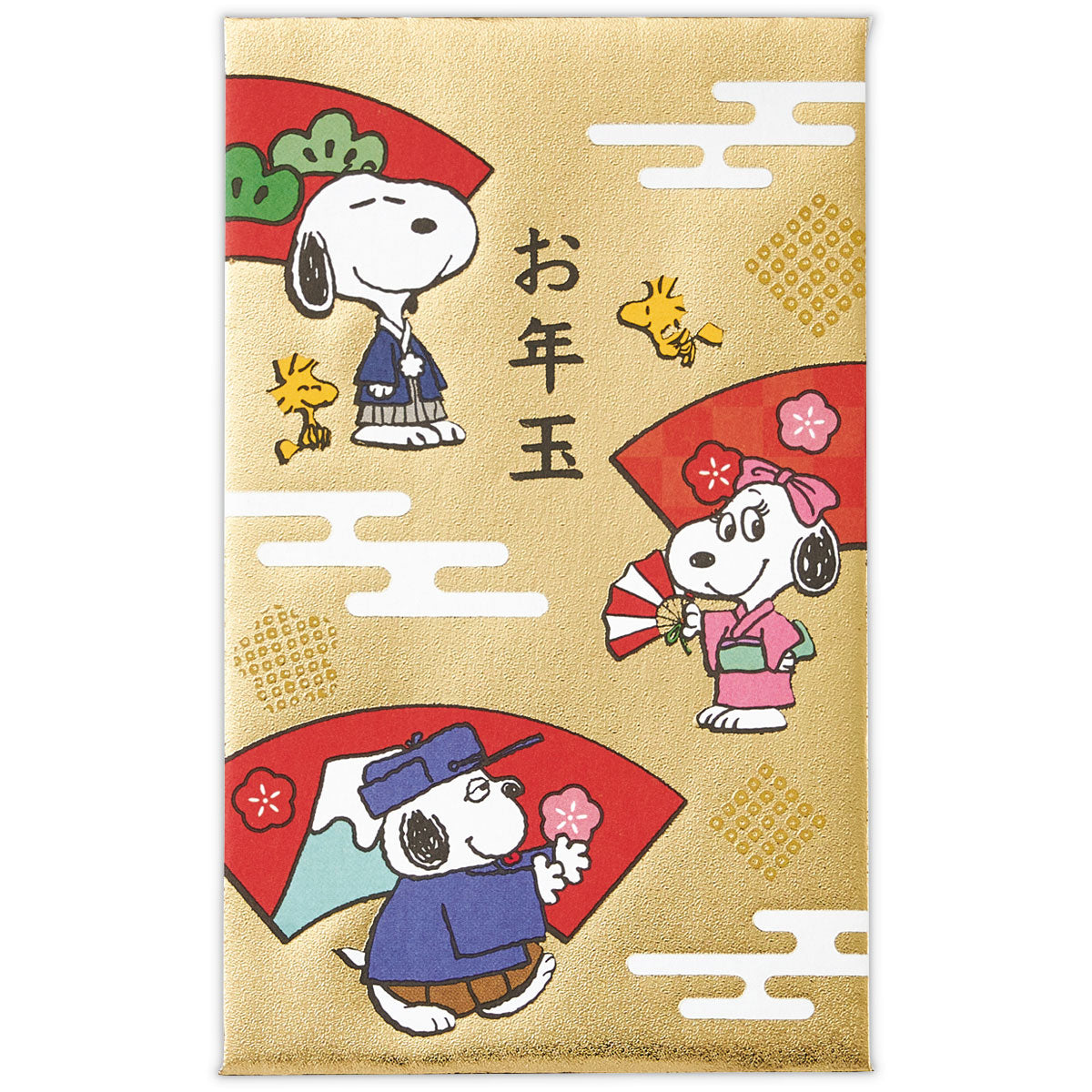 スヌーピー 箔 着物きょうだい【年賀ポチ袋・お年玉袋｜1柄3枚入り】