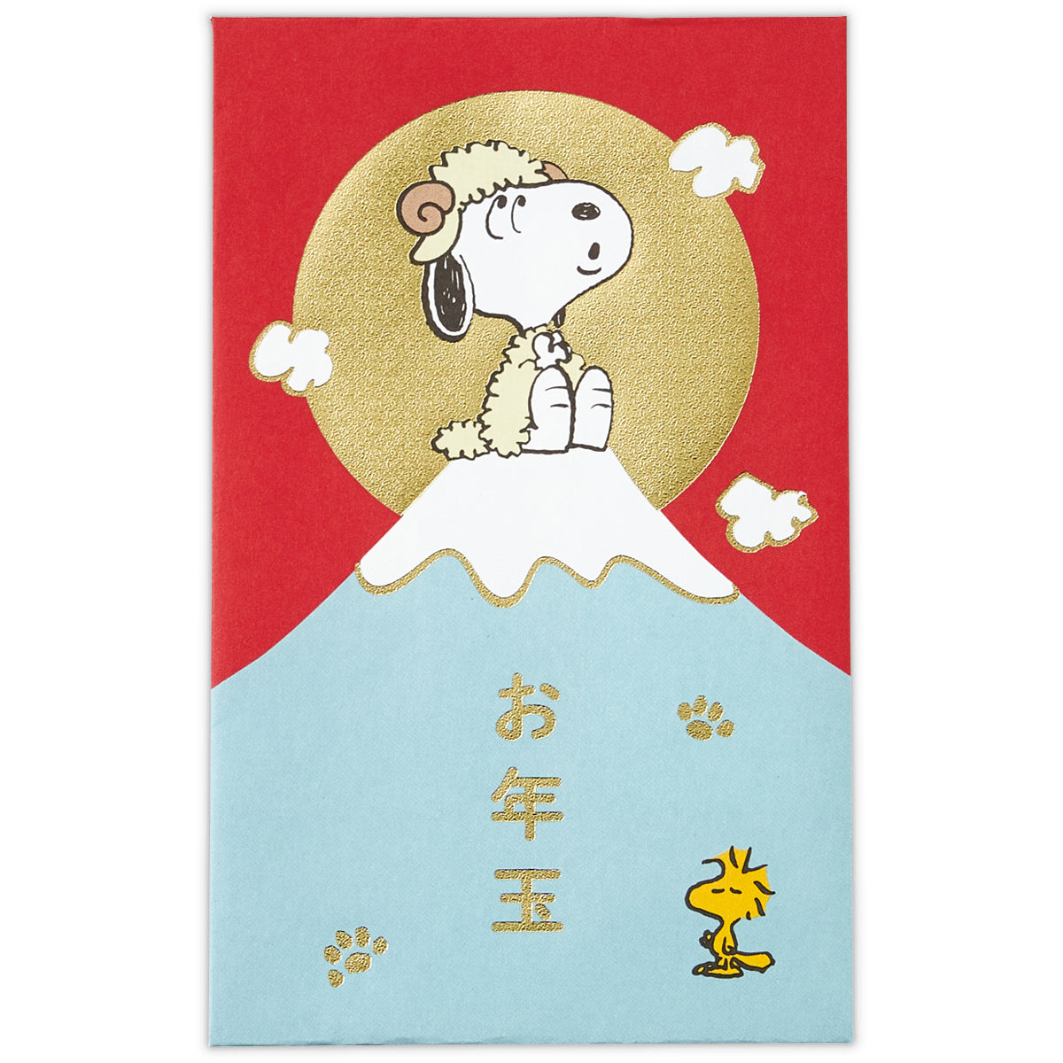 スヌーピー 箔 富士とひつじ【年賀ポチ袋・お年玉袋｜1柄3枚入り】
