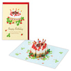 ケーキII【誕生お祝い／立体カード／Graceful Laser Popup Card】
