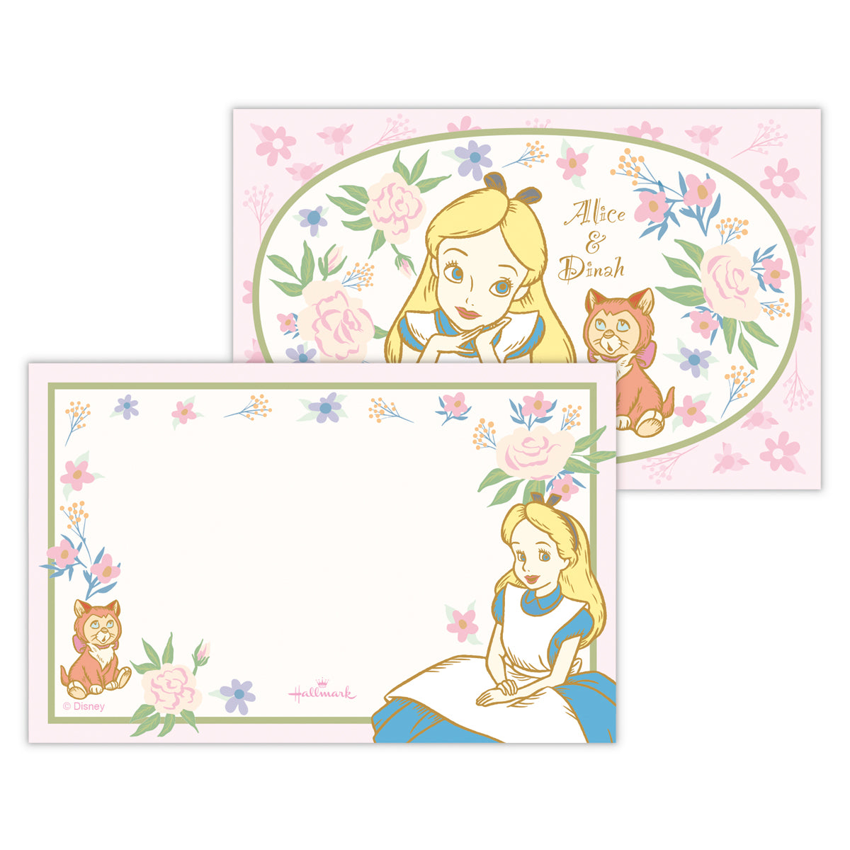 ディズニー ふしぎの国のアリス ローズピンク両面【ミニメッセージカード】