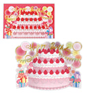 カーブストロベリーケーキ【誕生お祝い／立体カード】