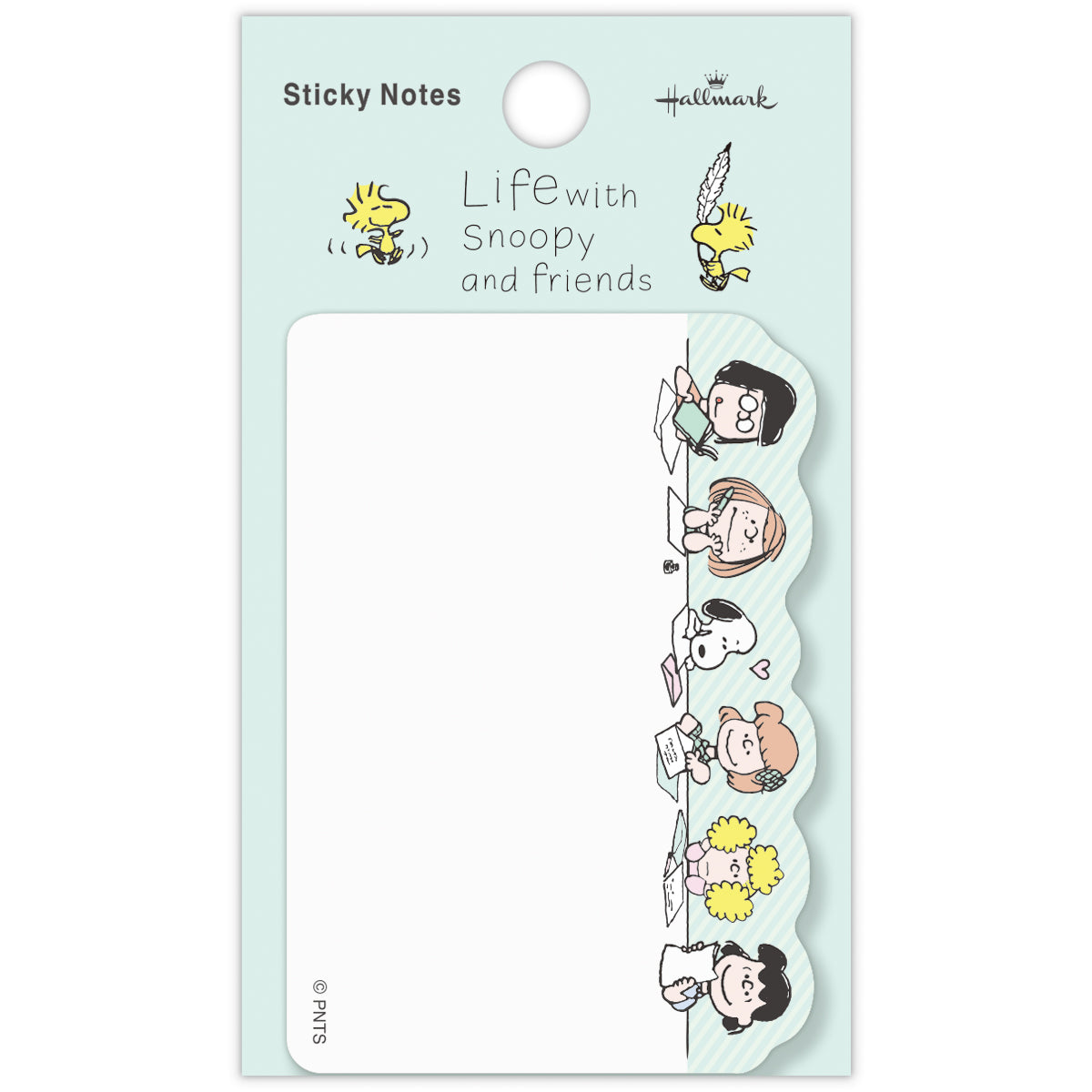 スヌーピー グリーン スヌーピーとガールズ【ダイカット付箋／Life with Snoopy and Friends】