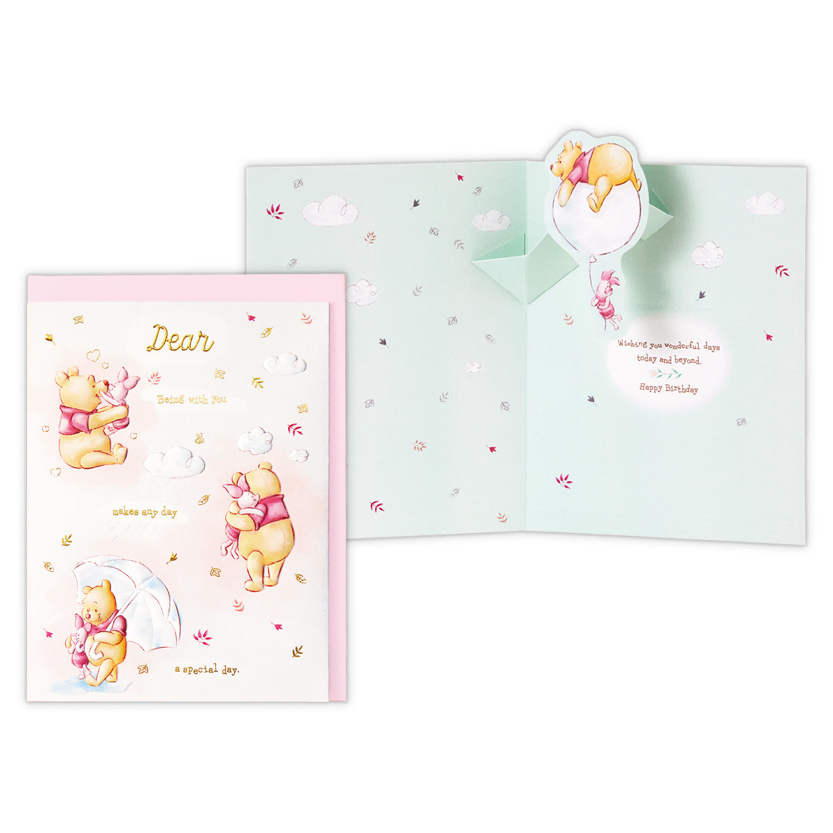 ディズニー くまのプーさん Dear【誕生お祝い／立体カード／UK Design】